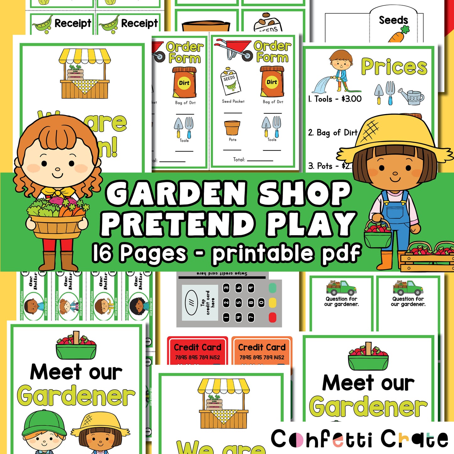 Garden Shop Pretend Play - Printable PDF