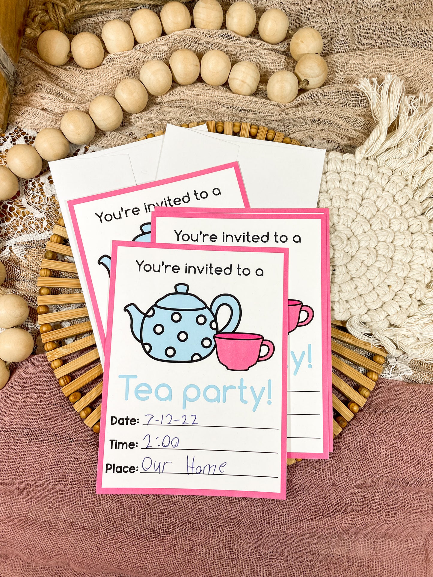 Tea Party Pretend Play - Printable PDF