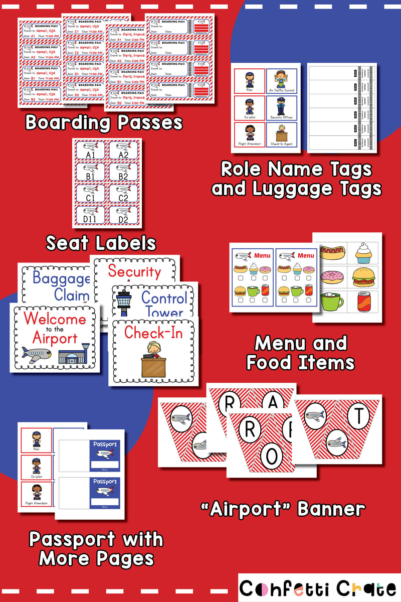 Airport Play Pack - Printable PDF – Confetti Crate