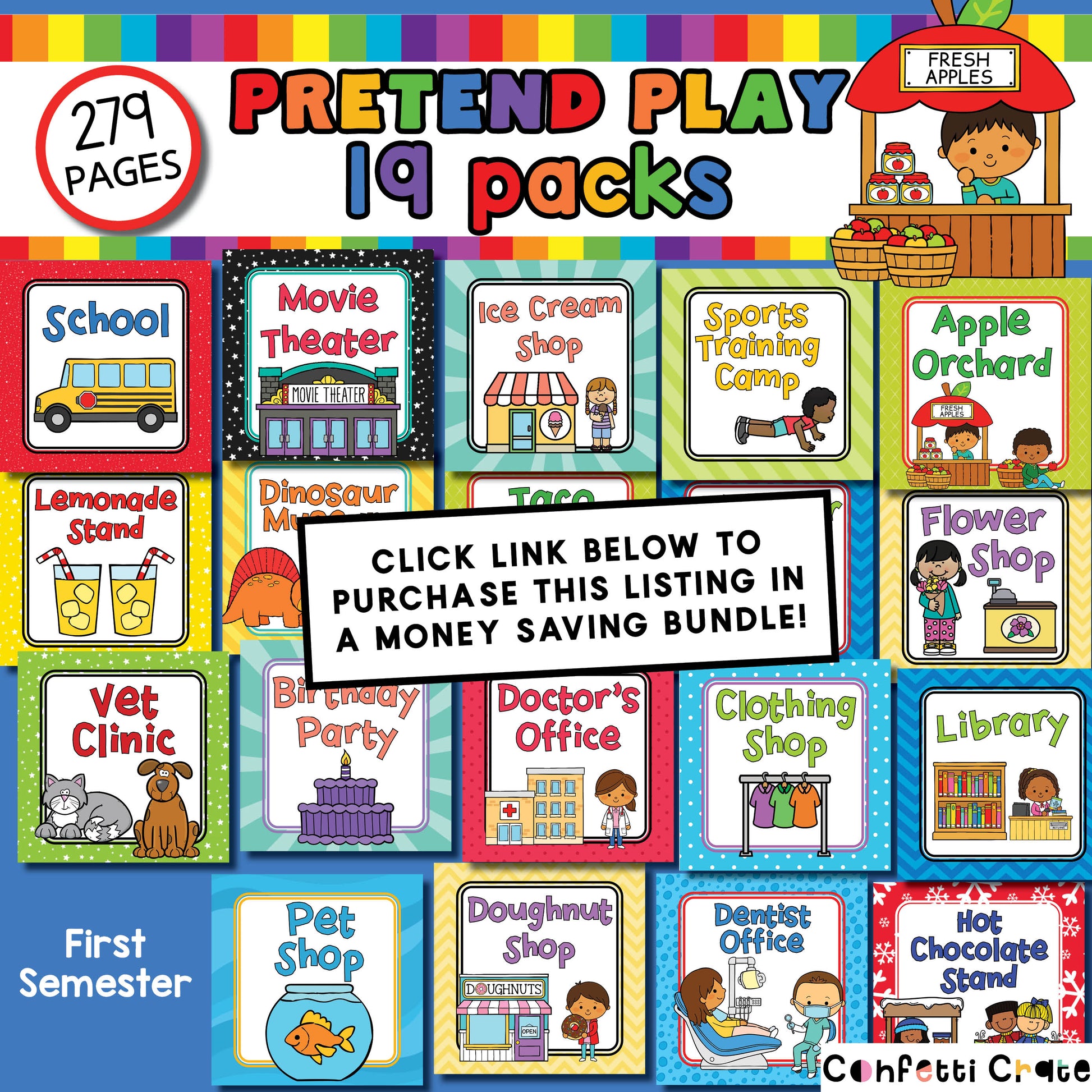 Money saving pretend play printable bundle.