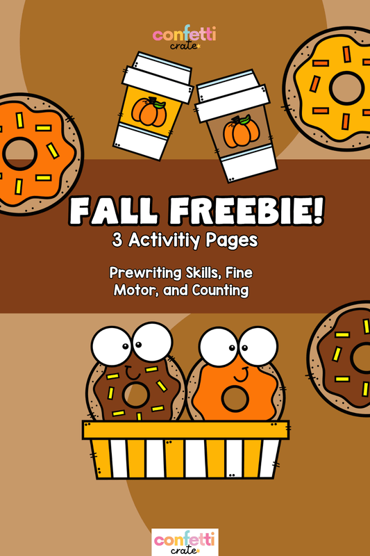FREE Fall Donut Preschool Activity Pages