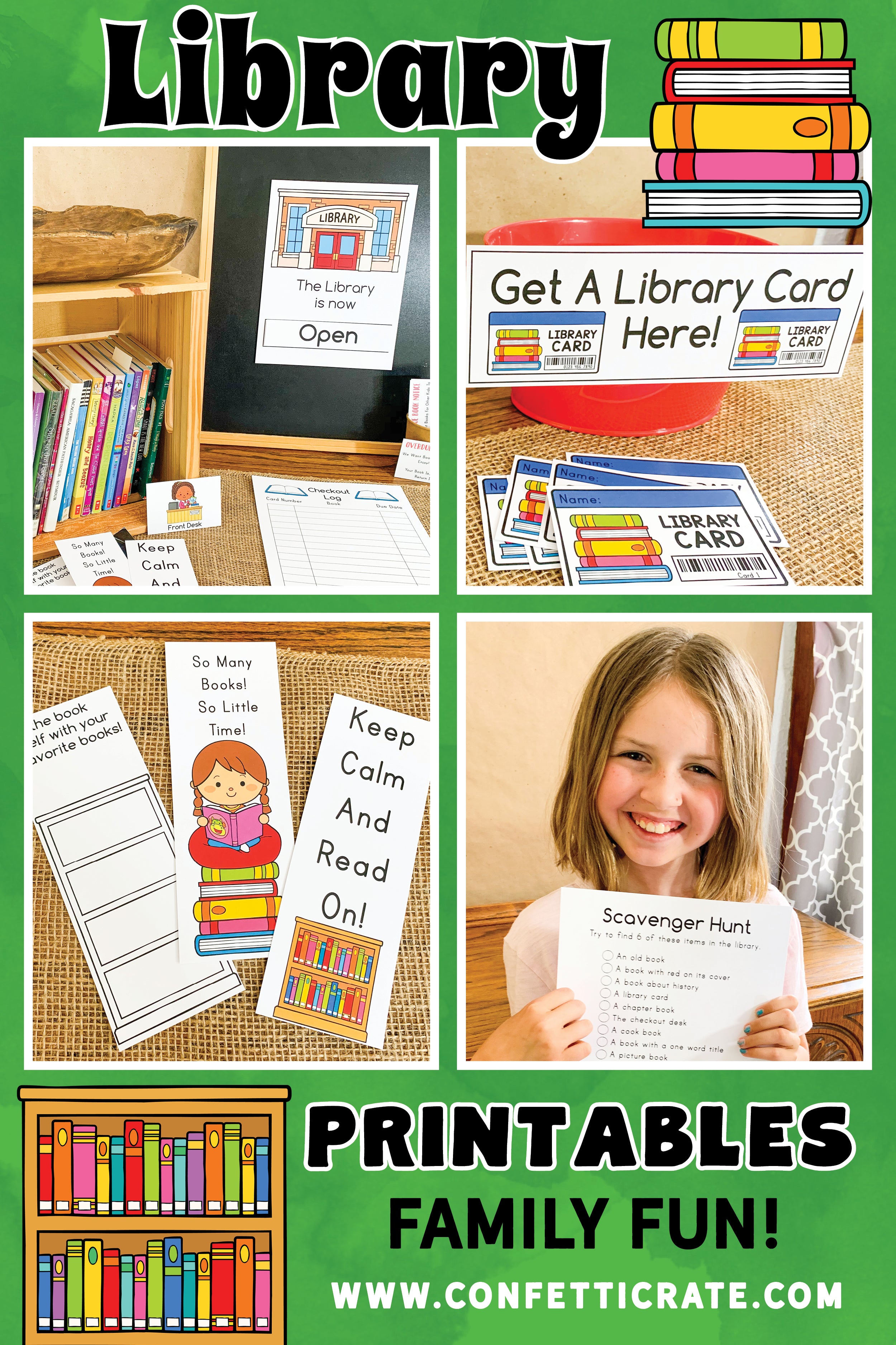 Printable Library Cards For Kids
