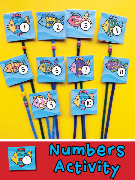 🔢Preschool Counting Activity with Threading Beads Fine Motor Skills