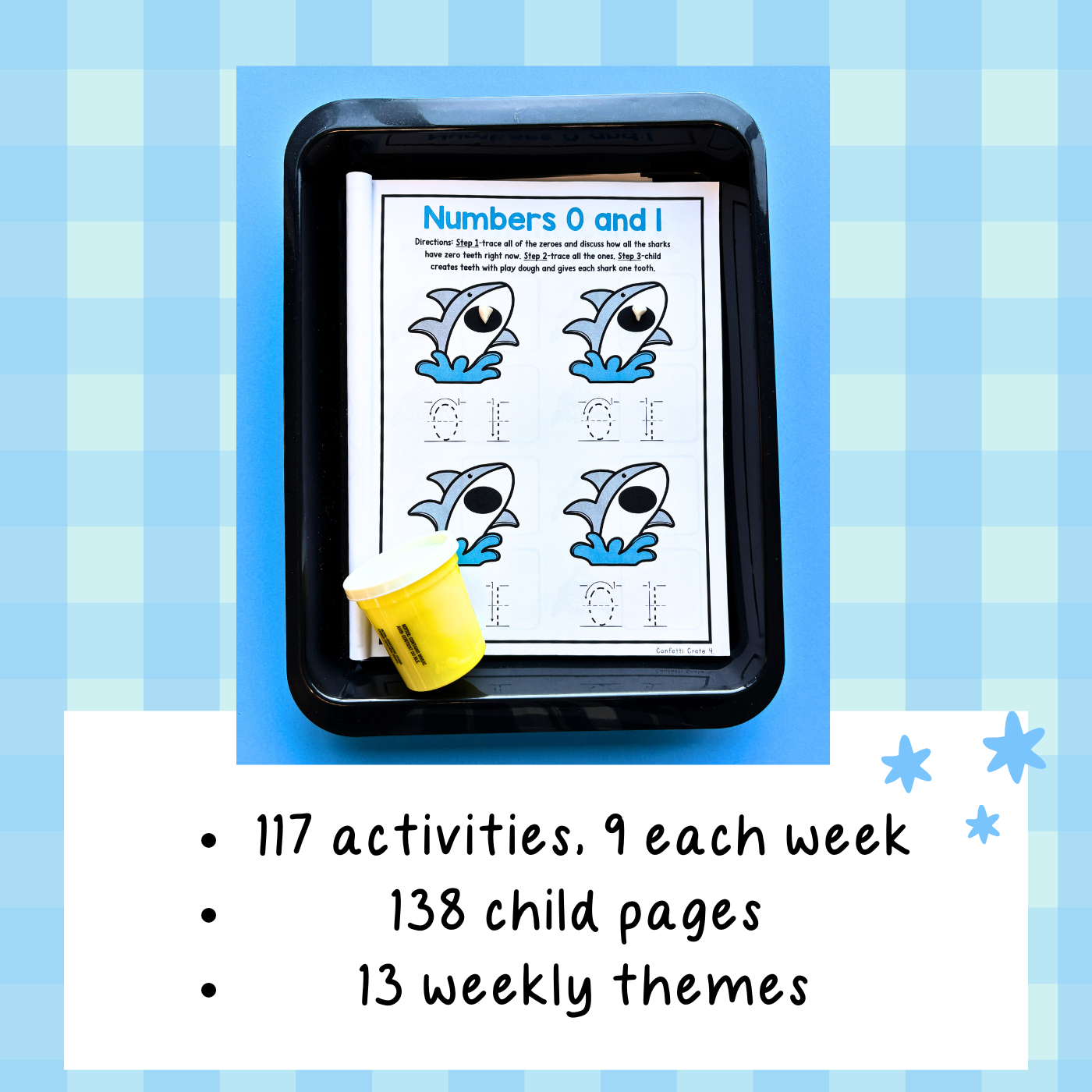 Summer preschool printable curriculum to get your child ready for Kindergarten by Confetti Crate. 