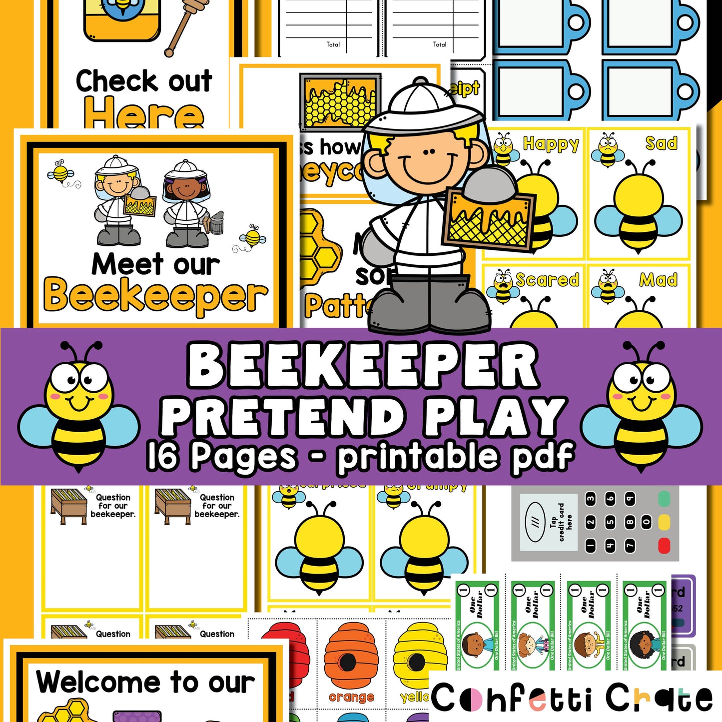 Beekeeper Pretend Play - Printable PDF