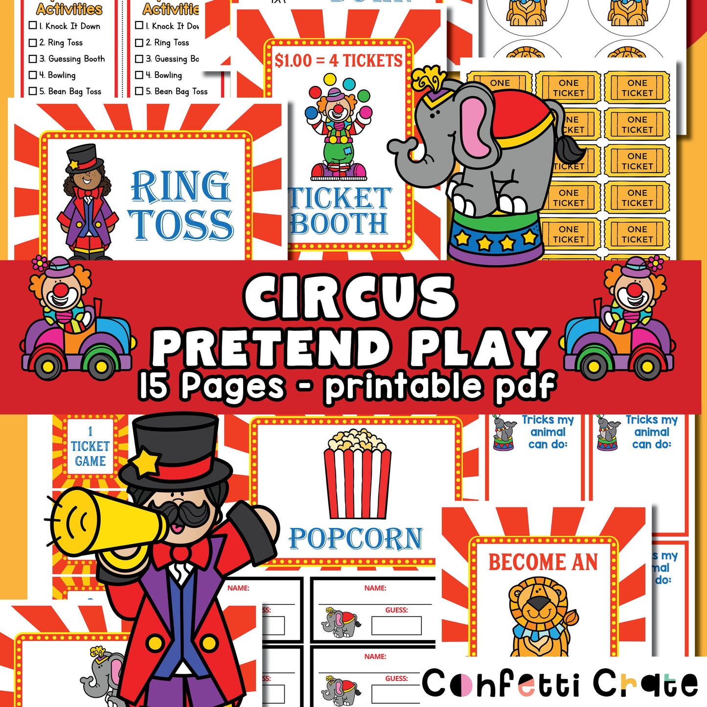 Circus Pretend Play - Printable PDF