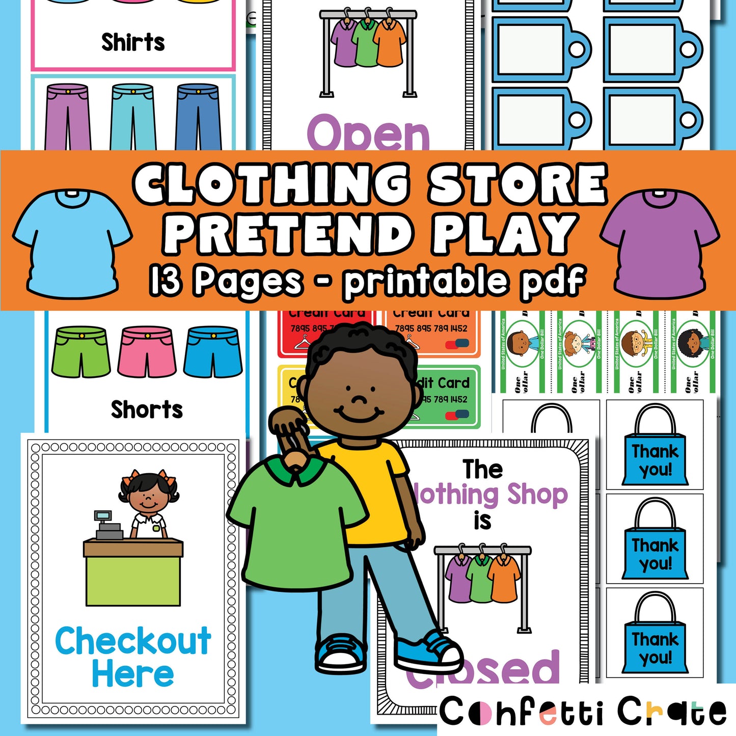 Clothing Store Pretend Play - Printable PDF