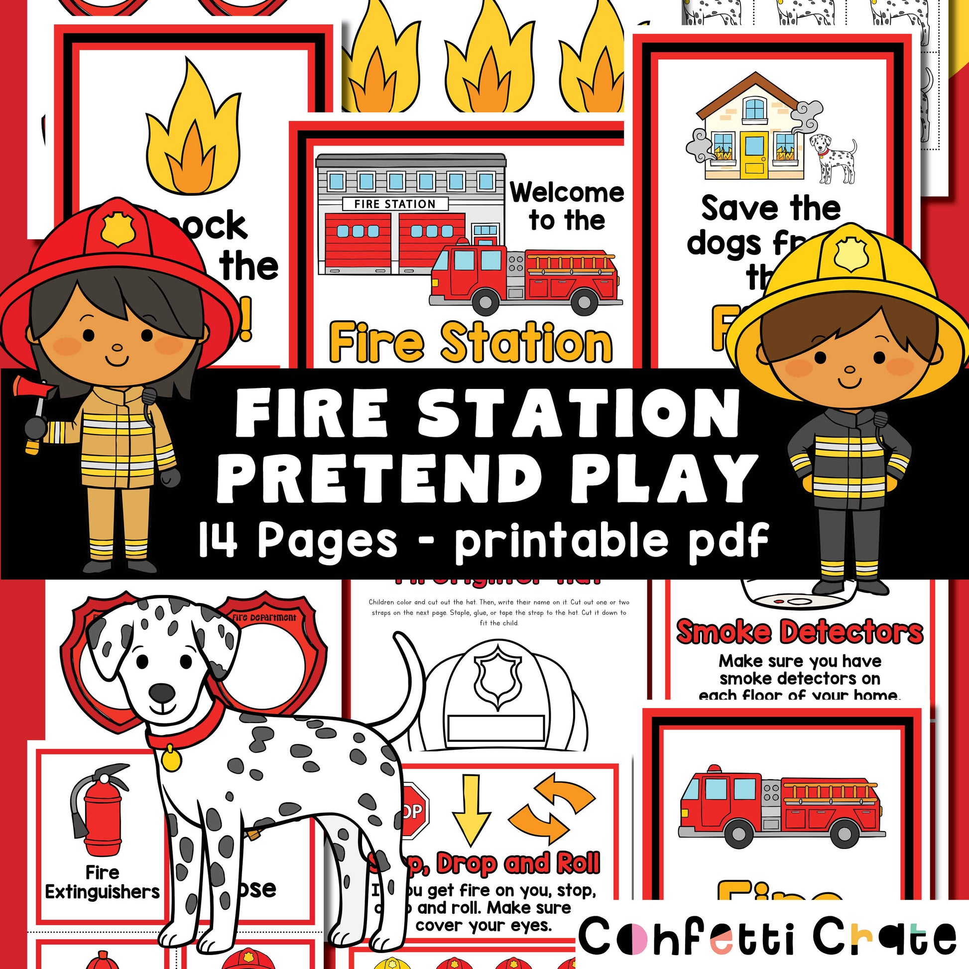 Fire Station Pretend Play - Printable PDF – Confetti Crate