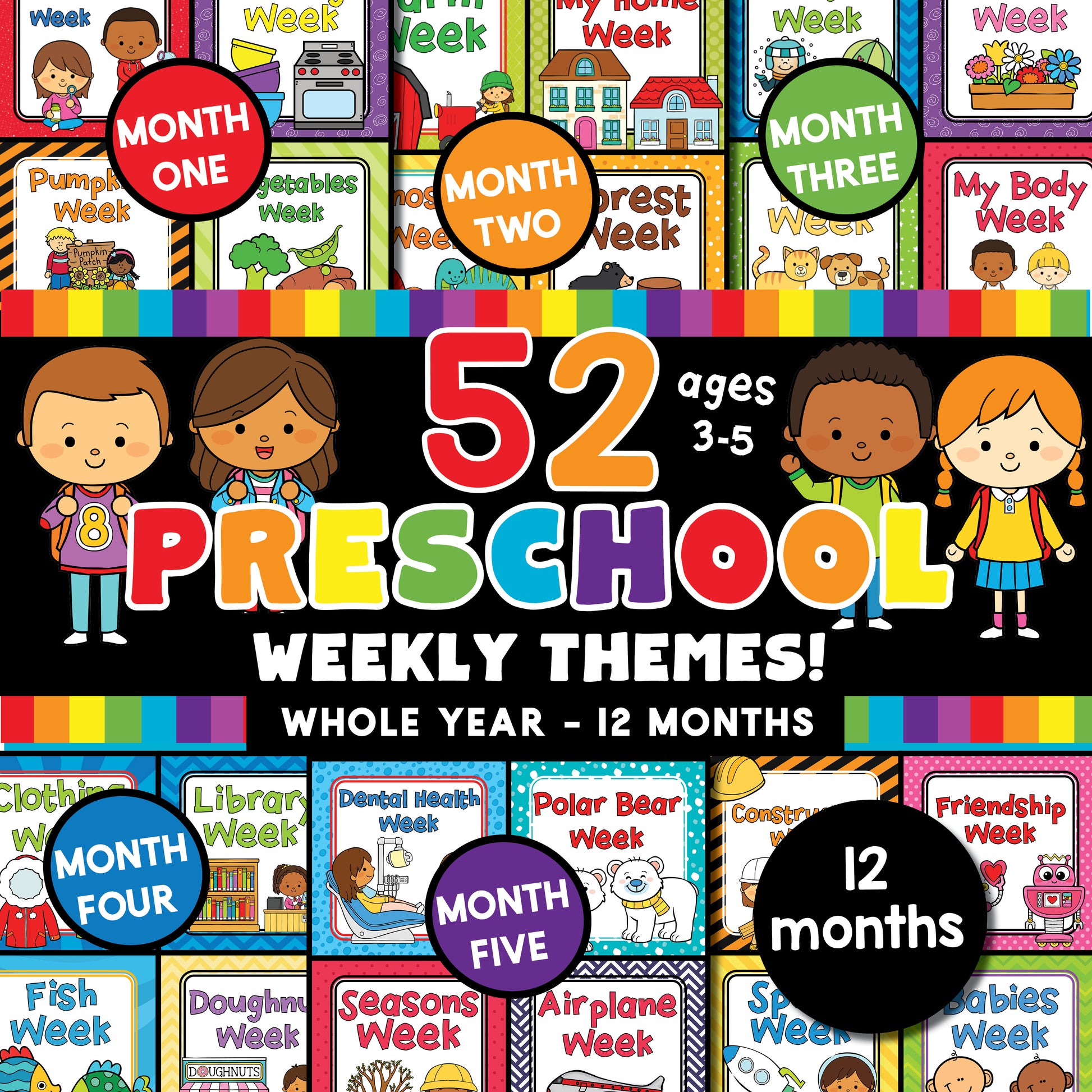 Printable preschool curriculum with 12 months of fun!