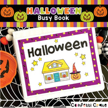 Load image into Gallery viewer, 12 Halloween Educational Activities for Preschoolers in a Busy Book - printable
