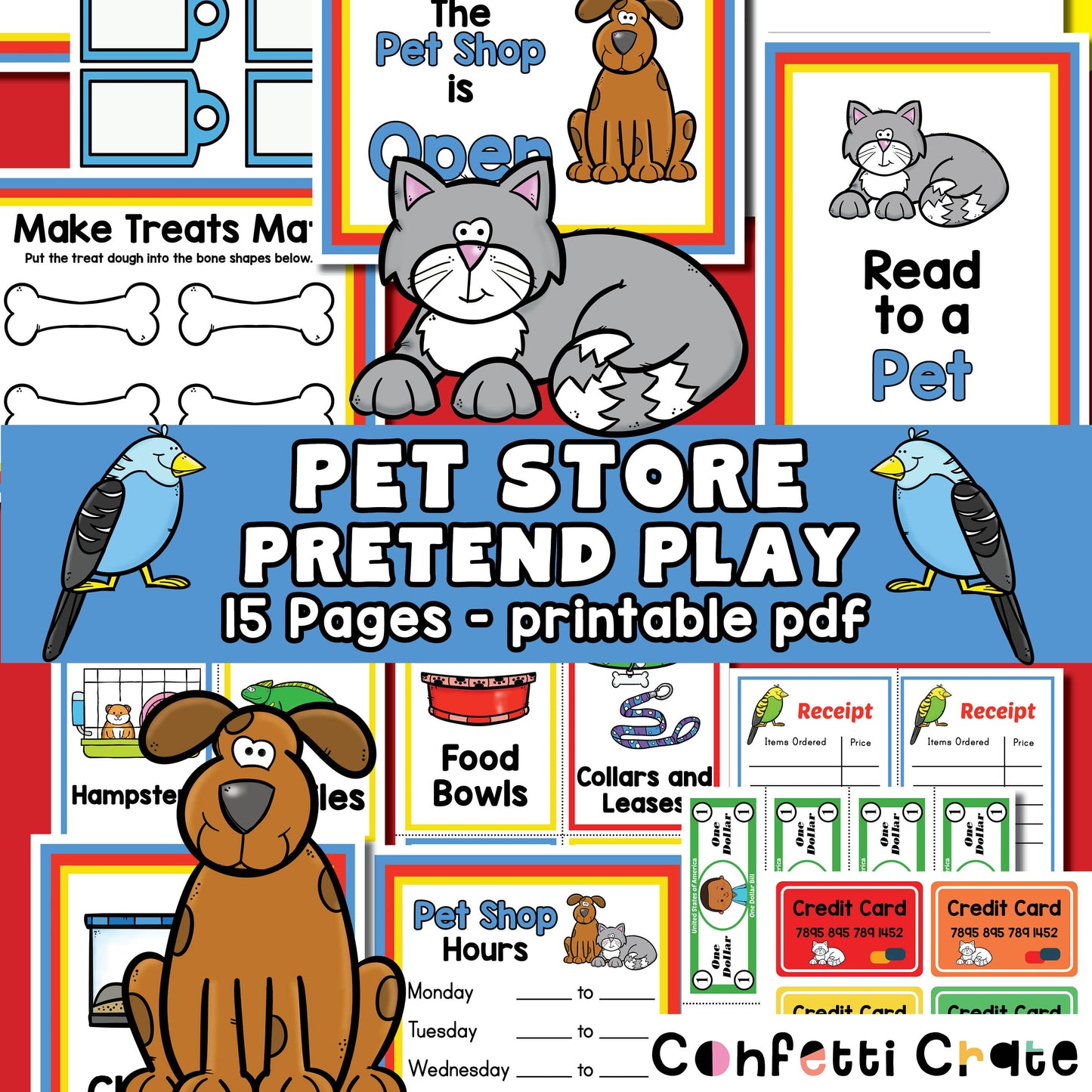 Pet Store Pretend Play - Printable PDF