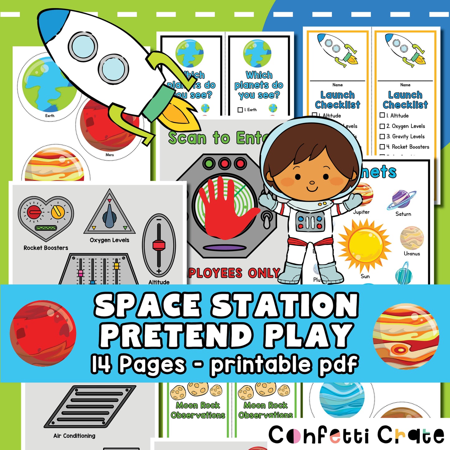 Space Station Pretend Play - Printable PDF