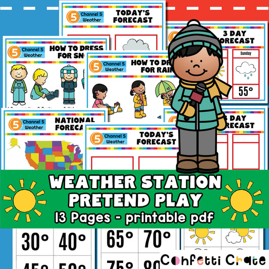 Weather Station Pretend Play - Printable PDF