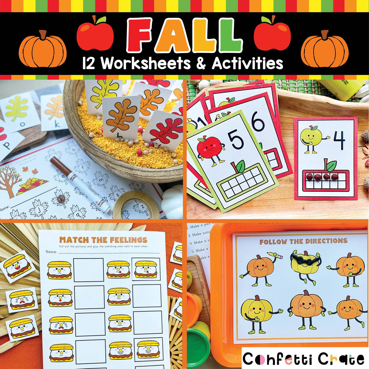 Fall Preschool Activities and Worksheets