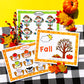 13 fall learning activities for your preschooler in this fall printable busy book! Includes 20 printable pages that include these activities 1. colors 2. emotions 3. clothes for fall 4. shapes 5. sizes 6. letters - uppercase 7. patterns 8. puzzle 9. name 10. trace lines 11. categorize 12. Itsy Bitsy Spider song 13. play dough mat