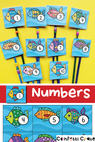 Preschool numbers printable activity. Great fine motor activity where kids thread beads on pipe cleaners. 