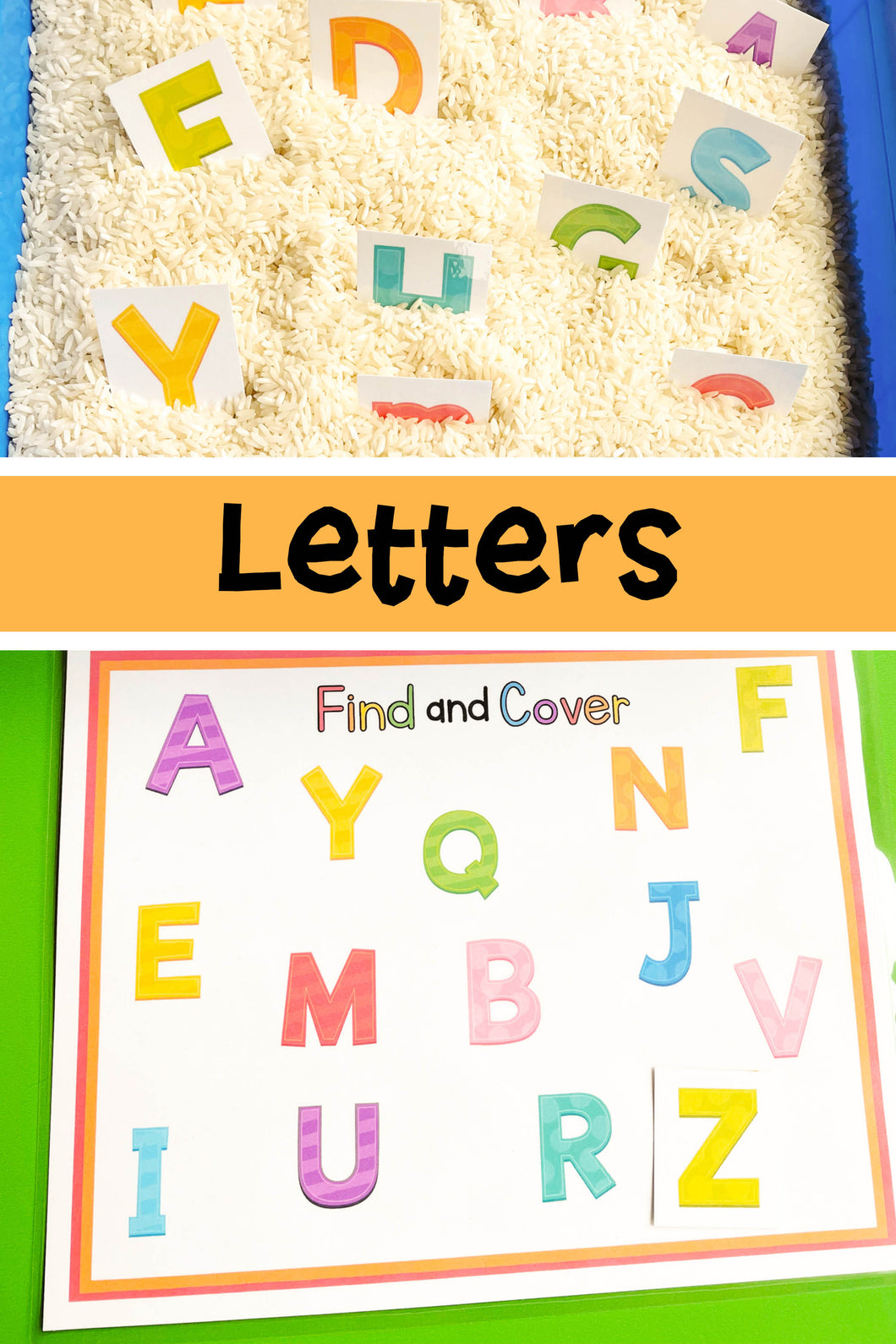 Uppercase and lowercase alphabet find and cover preschool printable activity.