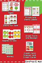 Load image into Gallery viewer, Apple orchard pretend play printables. The perfect fall dramatic play center.
