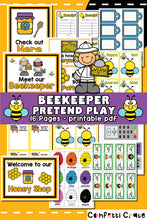 Load image into Gallery viewer, Beekeeper pretend play printables.
