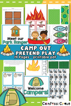 Load image into Gallery viewer, Camp out pretend play printables.
