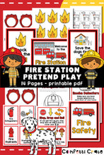 Load image into Gallery viewer, Fire station pretend play printables.
