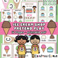 Ice cream shop pretend printables for kids. The perfect screen free activity for kids!