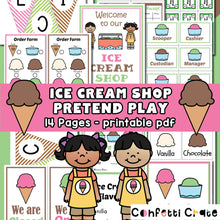 Load image into Gallery viewer, Ice cream shop pretend printables for kids. The perfect screen free activity for kids!
