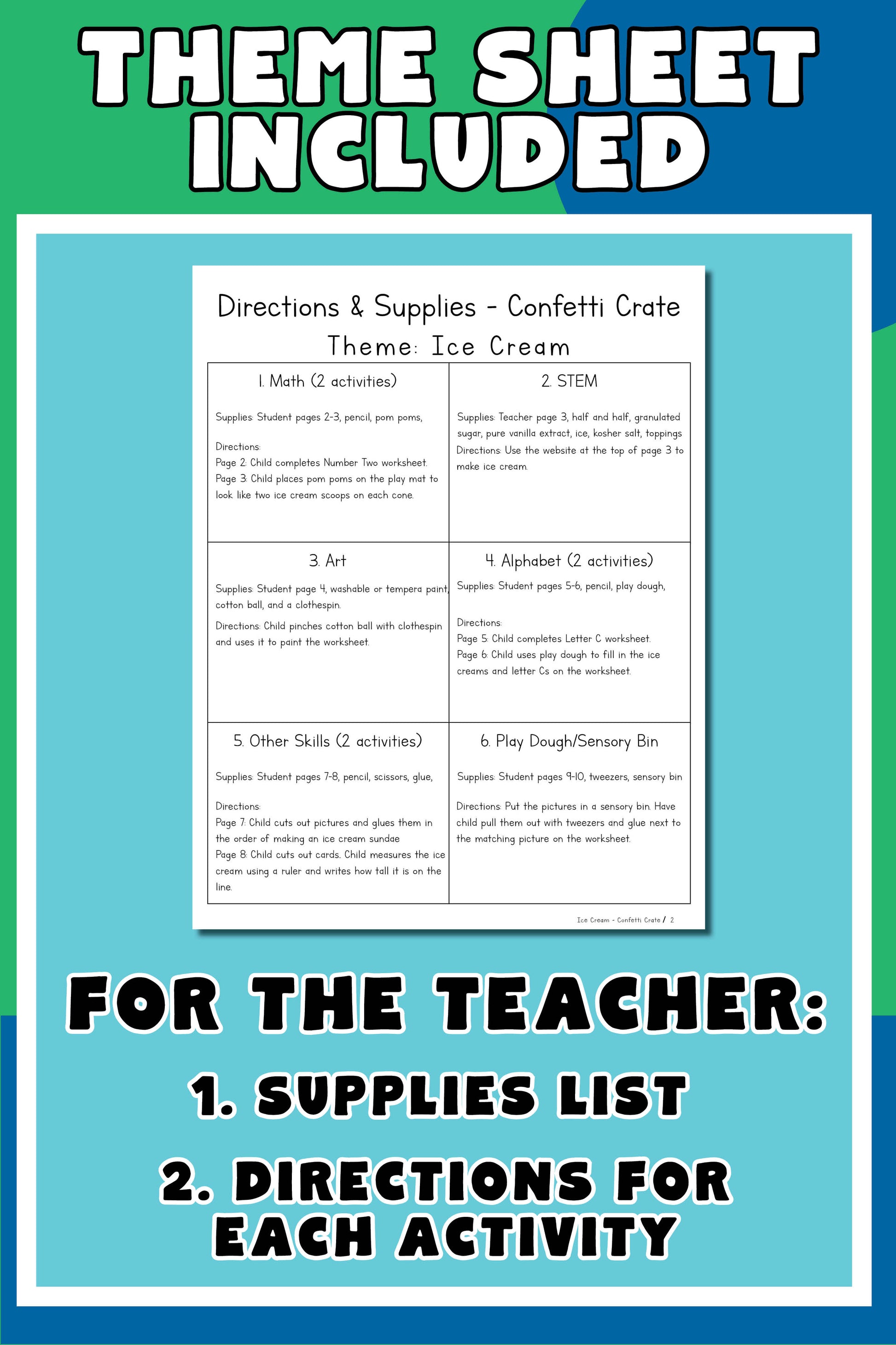 Preschool curriculum for homeschooling, child care centers, day care centers or micro schools. The curriculum works well for 3 year olds, 4 year olds and 5 year olds. Each of the 38 weeks has a new theme for a total of 9 months.