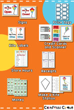 Load image into Gallery viewer, Kite shop pretend play printables.
