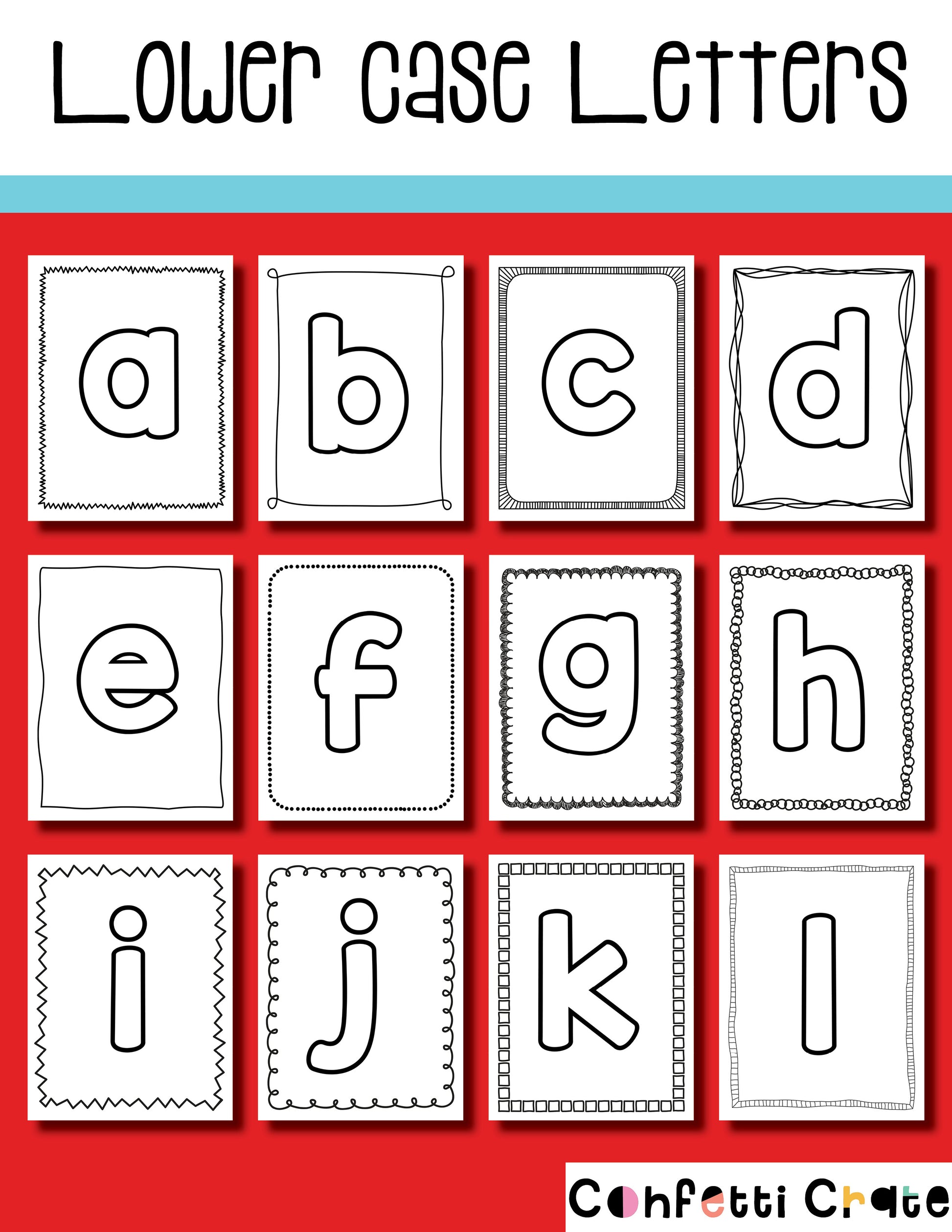 Preschool Alphabet Books with Upper Case and Lower Case Letters  Outlined ABC books for the preschooler or Kindergartner to color or use in crafting projects. www.confetticrate.com