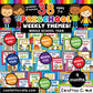 Preschool curriculum for homeschooling, child care centers, day care centers or micro schools. The curriculum works well for 3 year olds, 4 year olds and 5 year olds. Each of the 38 weeks has a new theme for a total of 9 months.