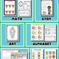 Printable preschool curriculum for homeschooling, child care centers, day care centers or micro schools. The curriculum works well for 3 year olds, 4 year olds and 5 year olds. Each of the 19 weeks has a new theme for the first semester. The curriculum contains the perfect balance of preschool worksheets and fun activities.