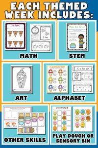 Printable preschool curriculum for homeschooling, child care centers, day care centers or micro schools. The curriculum works well for 3 year olds, 4 year olds and 5 year olds. Each of the 19 weeks has a new theme for the second semester. The curriculum contains the perfect balance of preschool worksheets and fun activities. It is soo easy for teachers and parents to use and your kids will have so much fun learning.