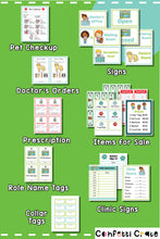 Load image into Gallery viewer, Vet clinic pretend play printables for kids.
