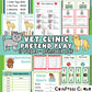 Vet clinic pretend play printables for kids.