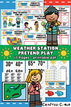 Load image into Gallery viewer, Weather station pretend play printables.
