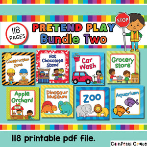 Dramatic Play Bundle 2 8 Printable Packs Confetti Crate