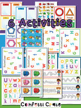 Load image into Gallery viewer, Preschool educational printable activities! These can be used as preschool centers. This includes 16 printable pages. Math, literacy and fine motor  skills.
