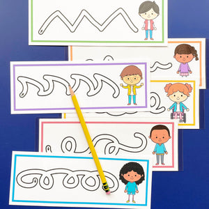 Prewriting preschool activity. Your preschoolers will love tracing inside the lines.
